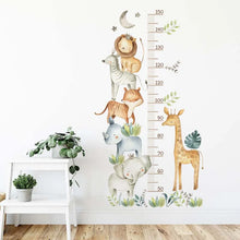 Load image into Gallery viewer, Cartoon Animal Height Ruler Wall Stickers