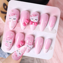 Load image into Gallery viewer, 24Pcs 3D kuromi press on nails