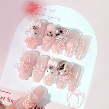 Load image into Gallery viewer, 24Pcs 3D kuromi press on nails