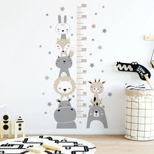 Load image into Gallery viewer, Cartoon Animal Height Ruler Wall Stickers