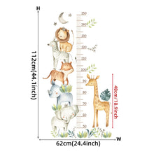 Load image into Gallery viewer, Cartoon Animal Height Ruler Wall Stickers