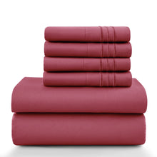 Load image into Gallery viewer, Lux Décor 6Pc Solid Sheet Set
