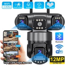 Load image into Gallery viewer, V380 Pro WiFi Triple Lenses Security Camera
