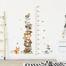 Load image into Gallery viewer, Cartoon Animal Height Ruler Wall Stickers
