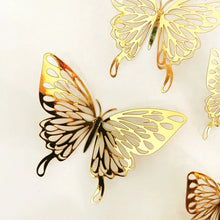 Load image into Gallery viewer, 3D Hollow Golden Silver Butterfly Wall Stickers
