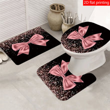 Load image into Gallery viewer, Large Bow Pattern Shower Curtain Set
