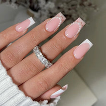 Load image into Gallery viewer, White Tip French Press on Nails
