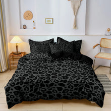 Load image into Gallery viewer, Dark Leopard Print Duvet Cover Set
