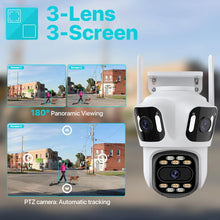 Load image into Gallery viewer, Three Lens PTZ IP Camera
