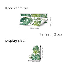 Load image into Gallery viewer, 2pc Set Large Size Green Plant Wall Sticker

