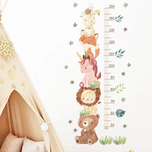 Load image into Gallery viewer, Cartoon Animal Height Ruler Wall Stickers
