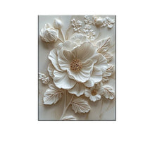 Load image into Gallery viewer, White Flower Wood Frame Canvas
