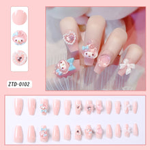 Load image into Gallery viewer, 24Pcs 3D kuromi press on nails

