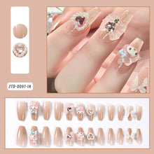 Load image into Gallery viewer, 24Pcs 3D kuromi press on nails
