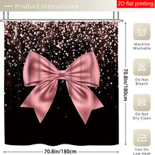 Load image into Gallery viewer, Large Bow Pattern Shower Curtain Set
