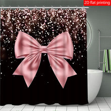 Load image into Gallery viewer, Large Bow Pattern Shower Curtain Set
