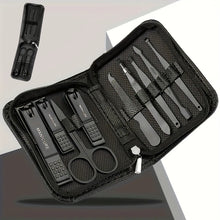Load image into Gallery viewer, Green 9 Pcs Manicure Set With Leather Case
